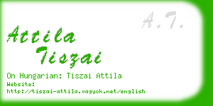 attila tiszai business card